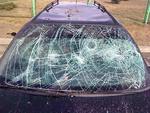 Нервный литовский водитель напал на собственную машину